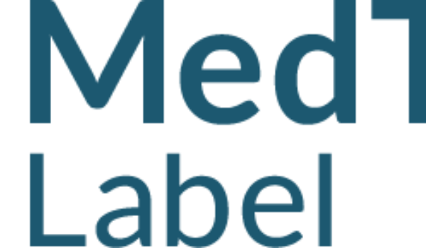 Med Tech Label logo lockup crop blue transparent rgb